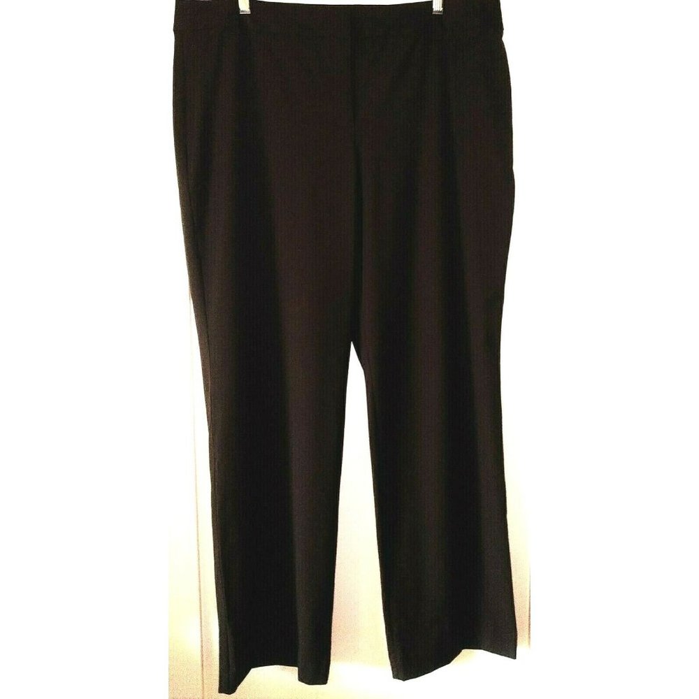 J.JILL NWT 18 Dark Brown Viscose Blend Unlined Straight Leg Pants 32" inseam